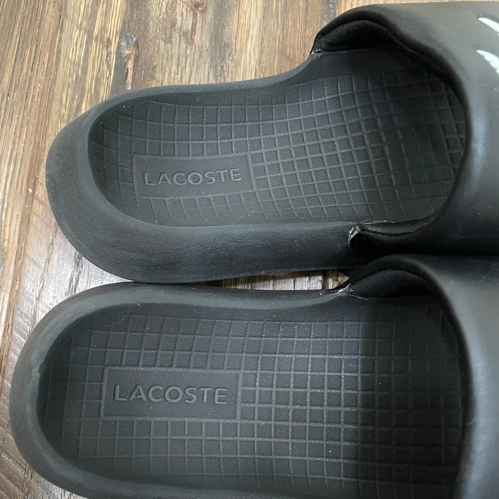 Lacoste Black Slide Sandals boy 4